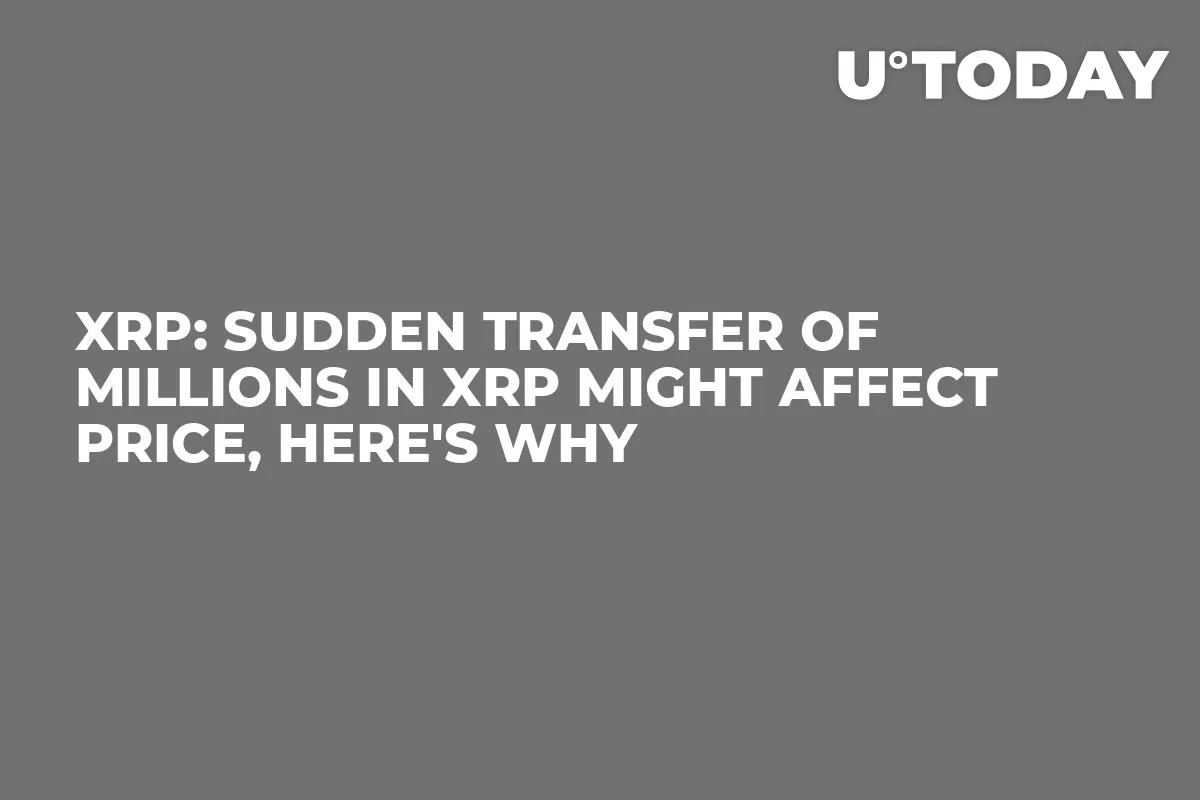 XRP: Sudden Transfer of Millions in XRP Might Affect Price, Here's Why