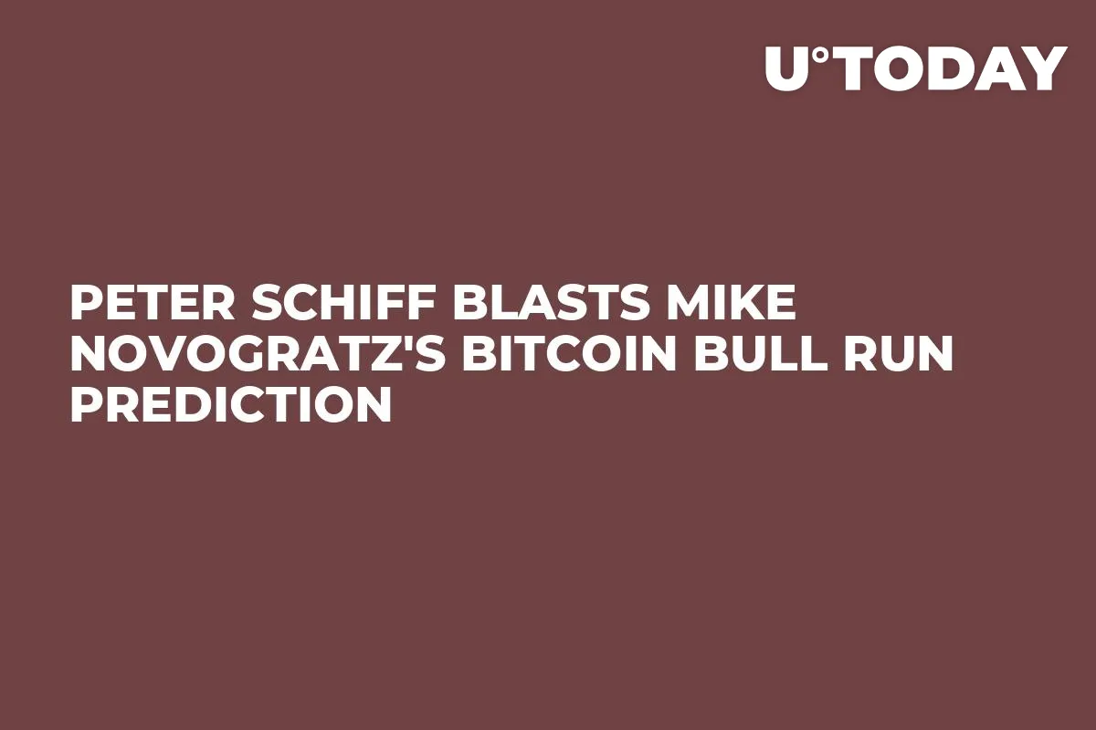 Peter Schiff Blasts Mike Novogratz's Bitcoin Bull Run Prediction