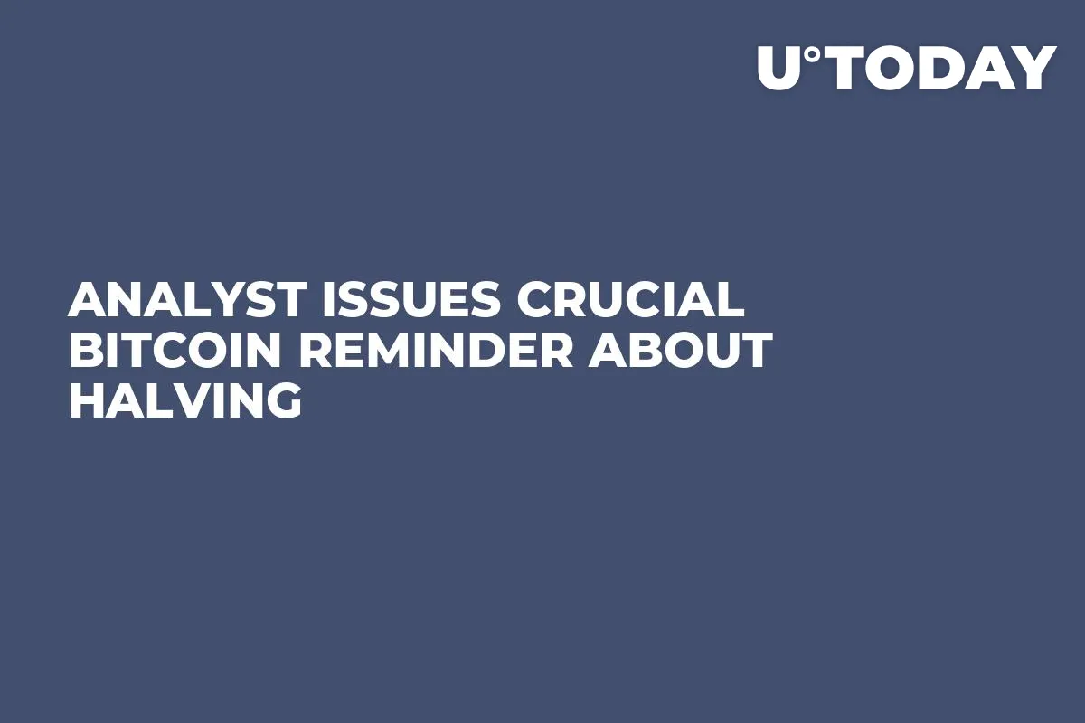 Analyst Issues Crucial Bitcoin Reminder About Halving