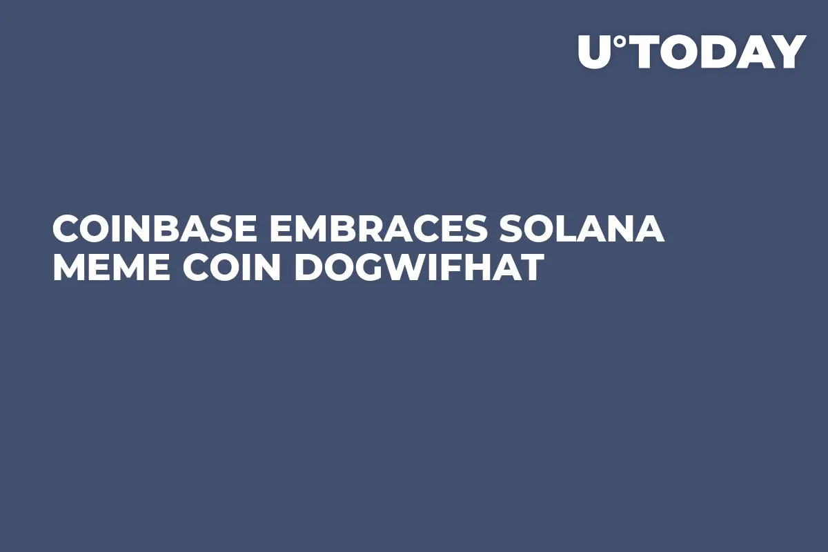 Coinbase Embraces Solana Meme Coin Dogwifhat  