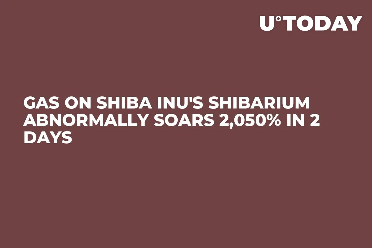 Gas on Shiba Inu's Shibarium Abnormally Soars 2,050% in 2 Days