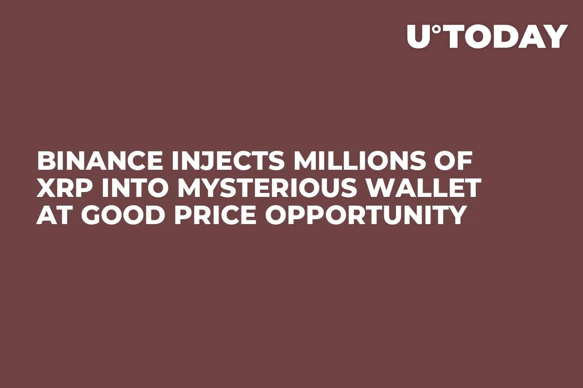 Binance Injects Millions of XRP into Mysterious Wallet at Good Price Opportunity