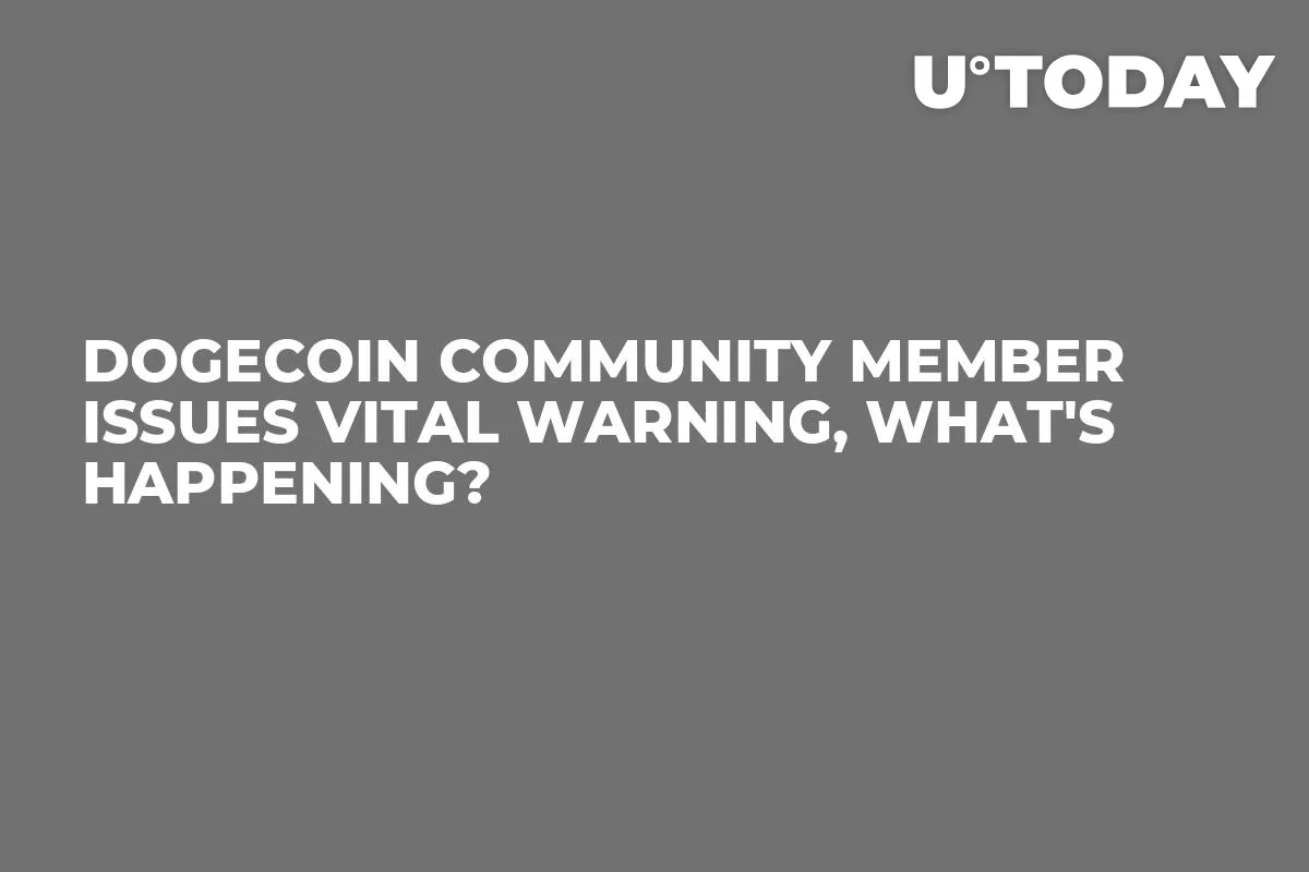 Dogecoin Community Member Issues Vital Warning, What's Happening?