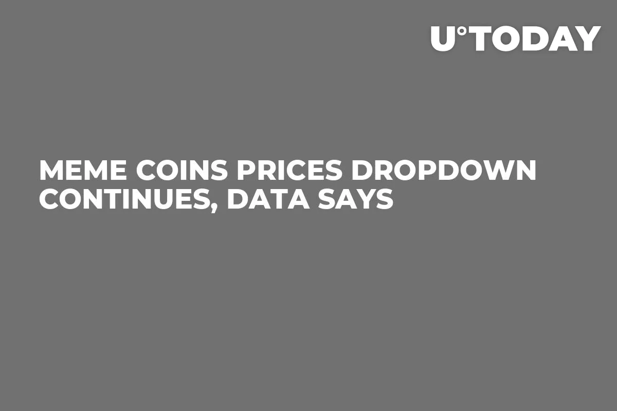 Meme Coins Prices Dropdown Continues, Data Says