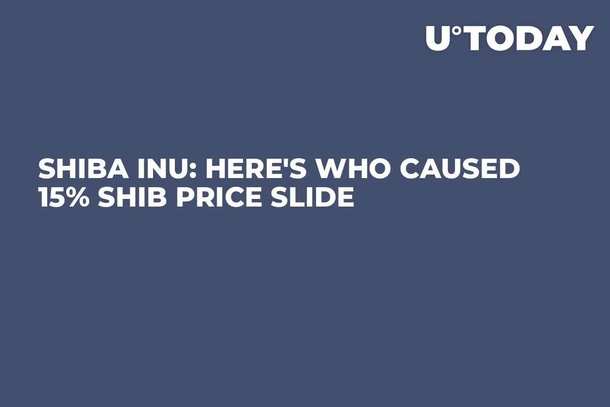 Shiba Inu: Here's Who Caused 15% SHIB Price Slide