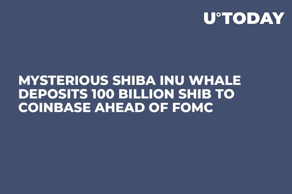Mysterious Shiba Inu Whale Deposits 100 Billion SHIB to Coinbase Ahead of FOMC
