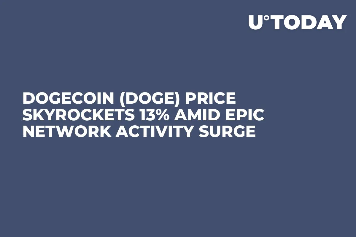 Dogecoin (DOGE) Price Skyrockets 13% Amid Epic Network Activity Surge