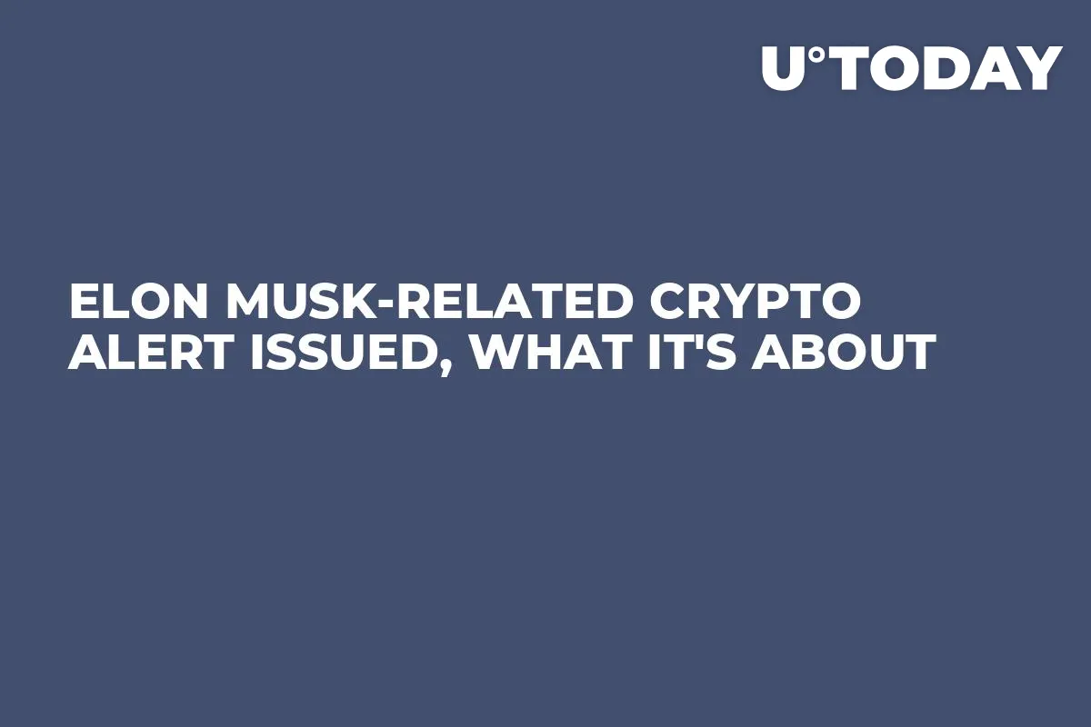 Elon Musk-Related Crypto Alert Issued, What It's About