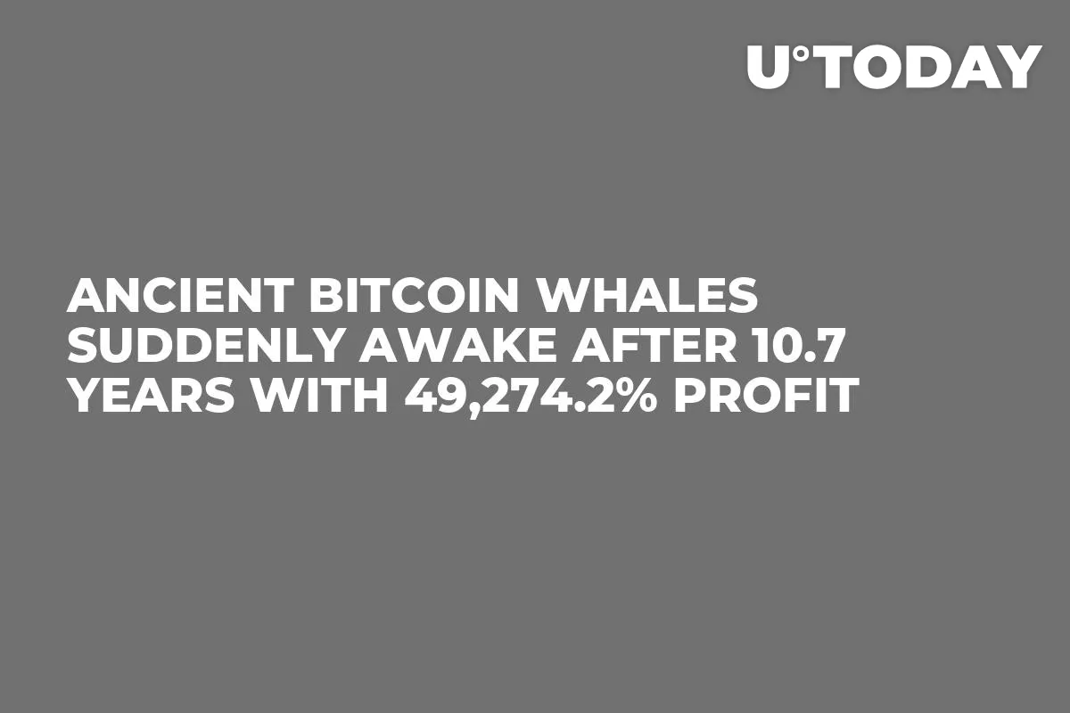 Ancient Bitcoin Whales Suddenly Awake After 10.7 Years With 49,274.2% Profit