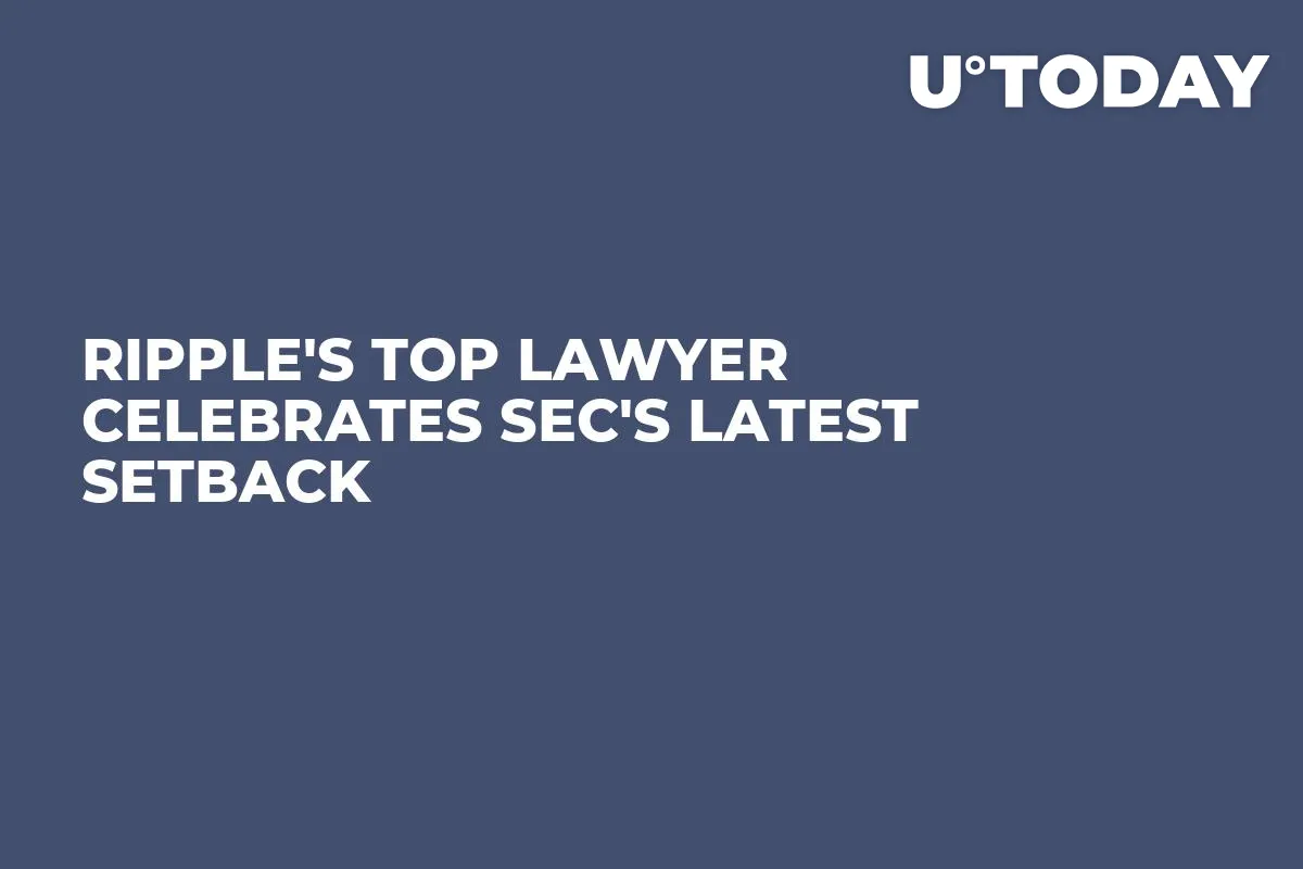 Ripple's Top Lawyer Celebrates SEC's Latest Setback 