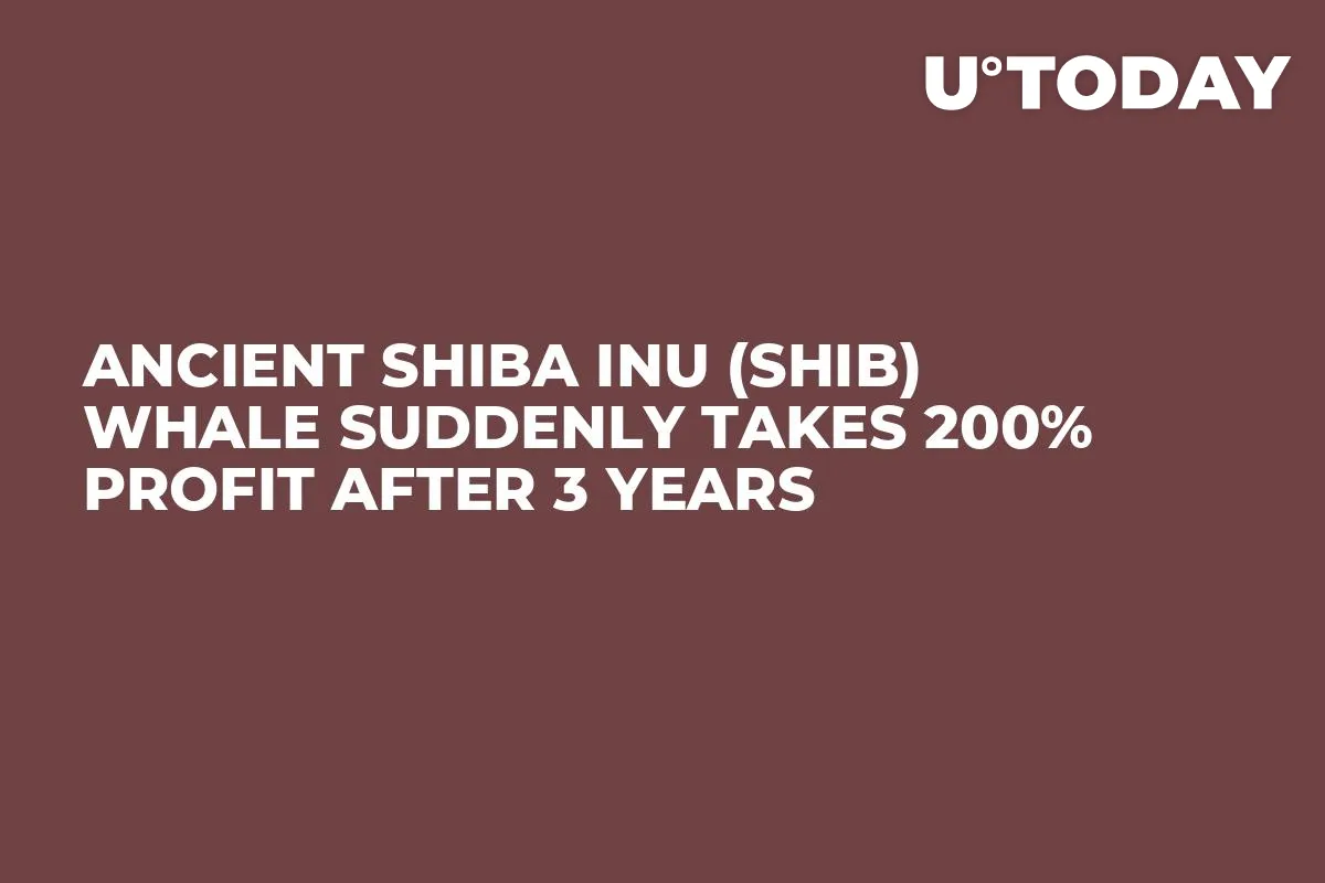 Ancient Shiba Inu (SHIB) Whale Suddenly Takes 200% Profit After 3 Years