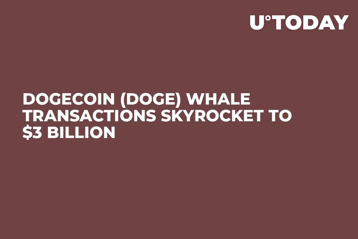 Dogecoin (DOGE) Whale Transactions Skyrocket to $3 Billion