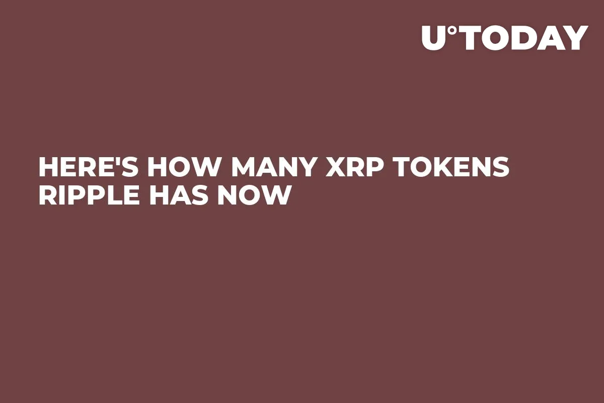 Here's How Many XRP Tokens Ripple Has Now