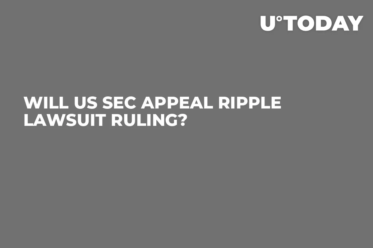 Will US SEC Appeal Ripple Lawsuit Ruling?