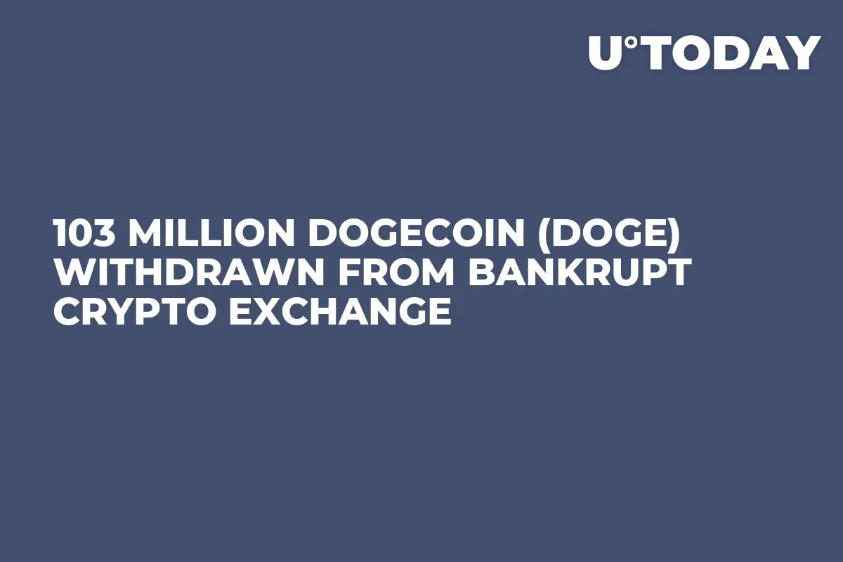 103 Million Dogecoin (DOGE) Withdrawn From Bankrupt Crypto Exchange