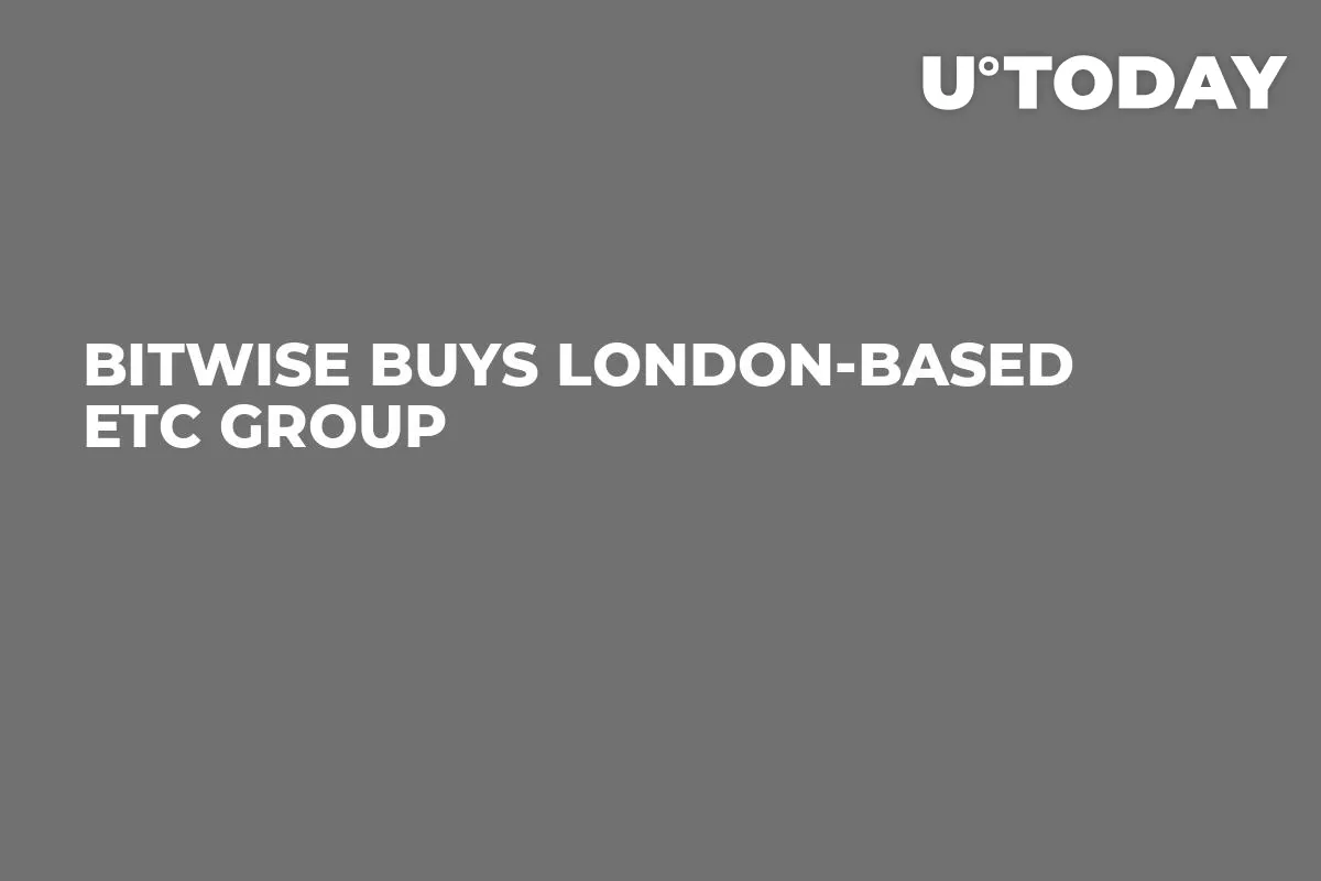 Bitwise Buys London-Based ETC Group