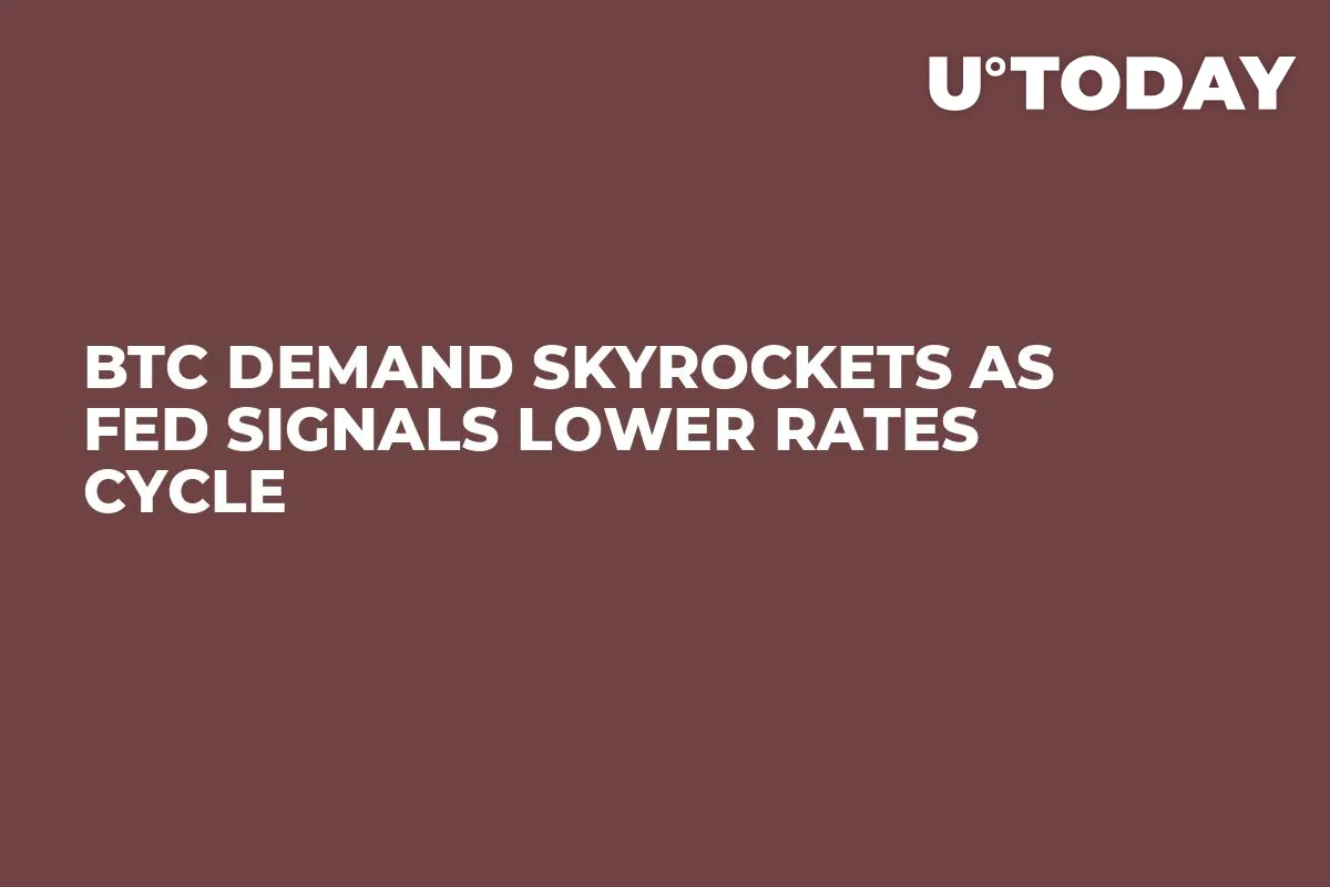 BTC Demand Skyrockets as FED Signals Lower Rates Cycle