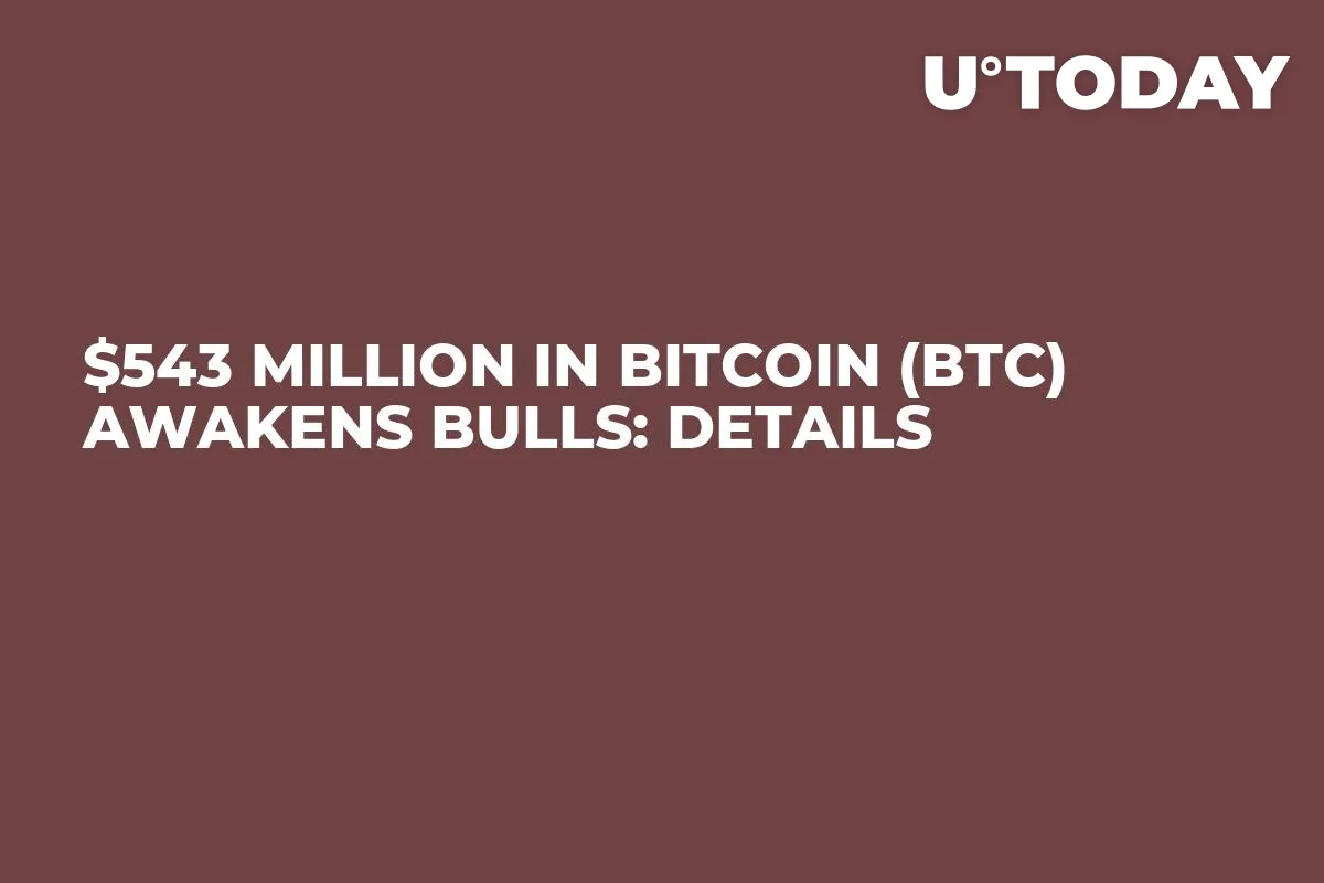$543 Million in Bitcoin (BTC) Awakens Bulls: Details