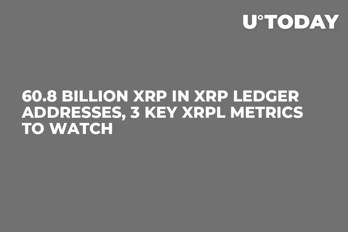 60.8 Billion XRP in XRP Ledger Addresses, 3 Key XRPL Metrics to Watch