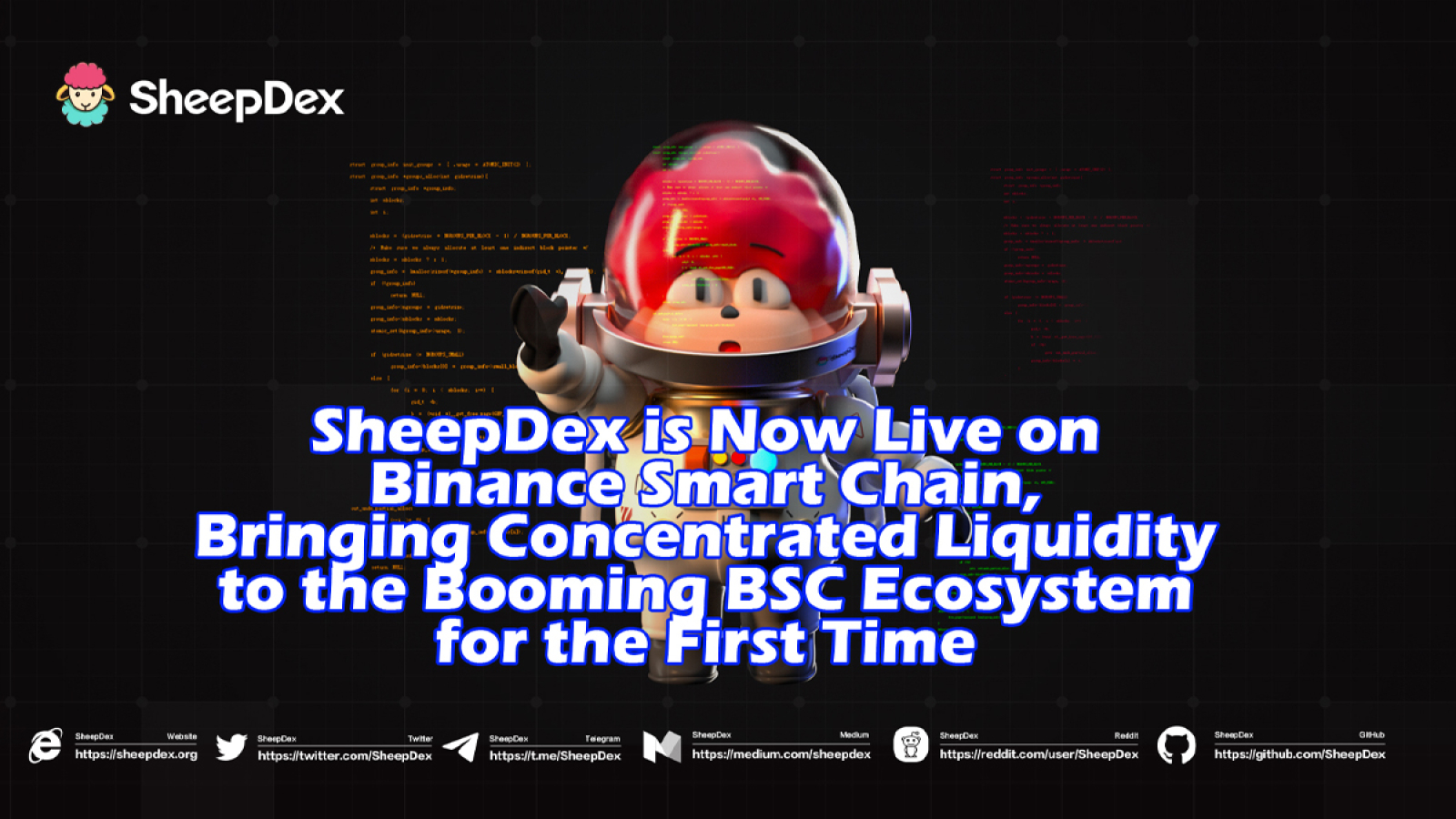 SheepDex is Now Live on Binance Smart Chain, Bringing Concentrated Liquidity to the Booming BSC Ecosystem for the First Time