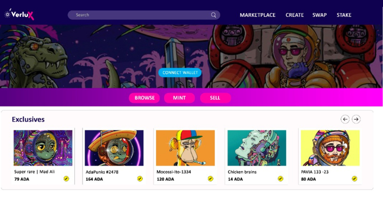 Cardano NFT Marketplace Verlux Releases The First UI Demo Of Their Platform