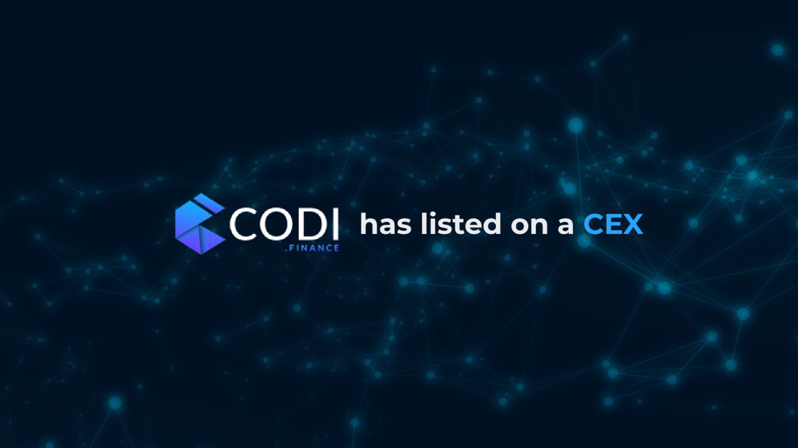CODI Finance Announces CEX Listing
