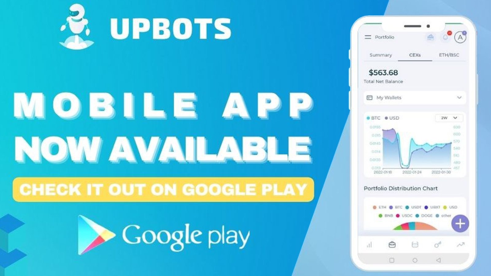 Upbots Launched Their Intuitive Crypto Trading App and Is Now Available on Android!