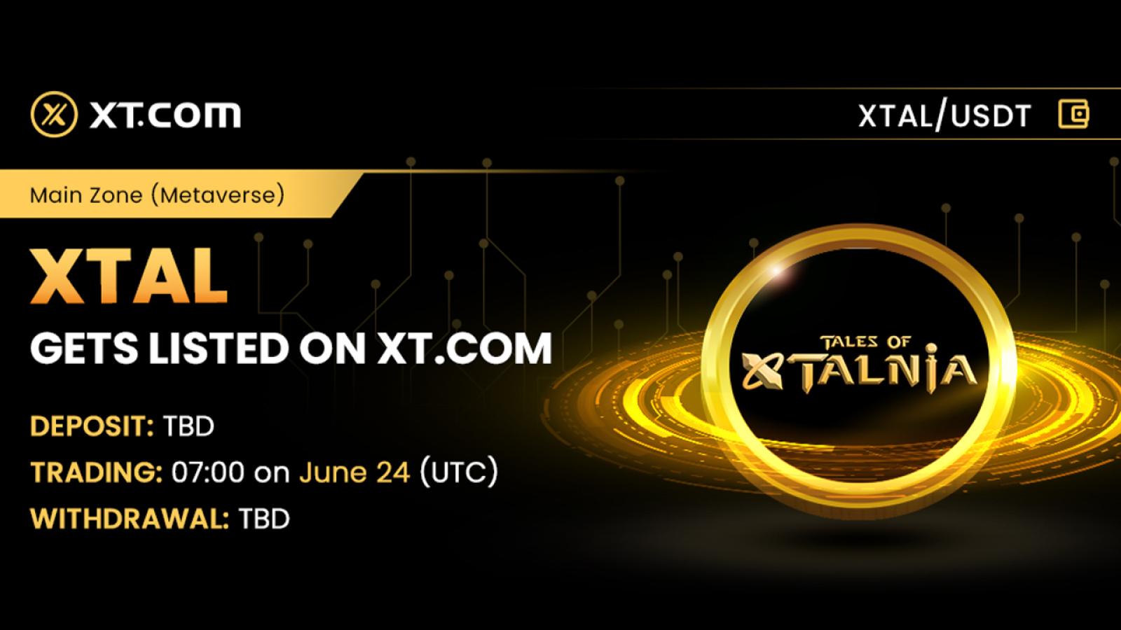 XT.com Lists Tales of Xtalnia (XTAL) With USDT Trading Pair