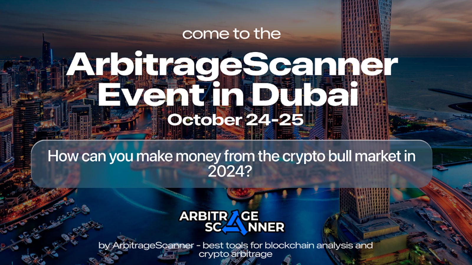 Crypto Whale Tracker - How do traders make money analysing wallets? Find out at the ArbitrageScanner.io Event 