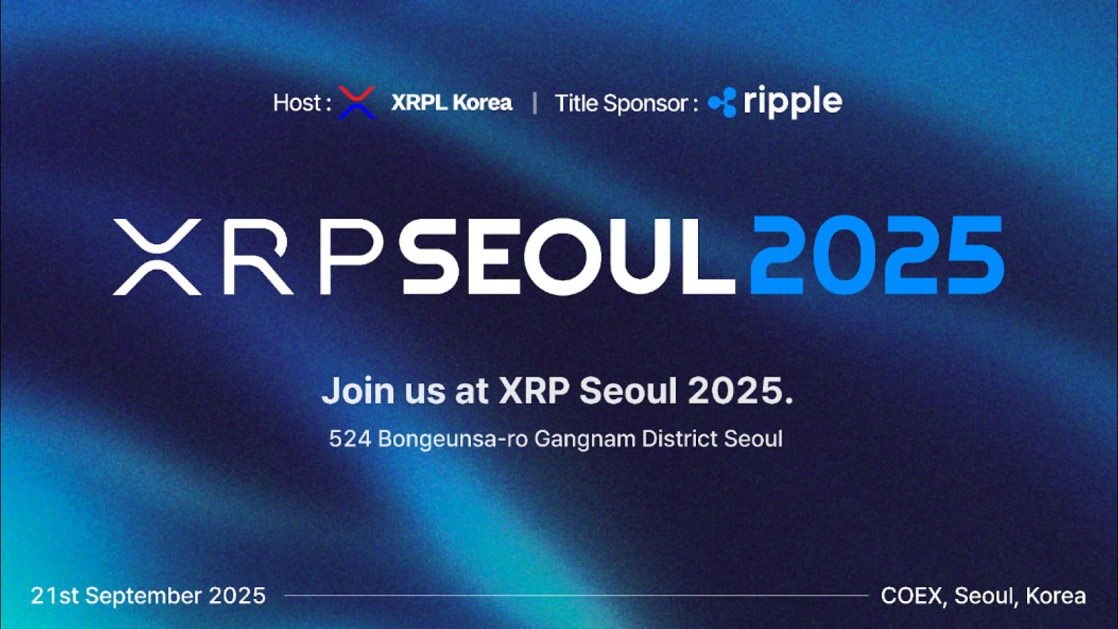 ‘XRP Seoul 2025’ Set for Sept. 21 at Seoul; Participants Include Ripple, Spartan Group and Nature’s Miracle
