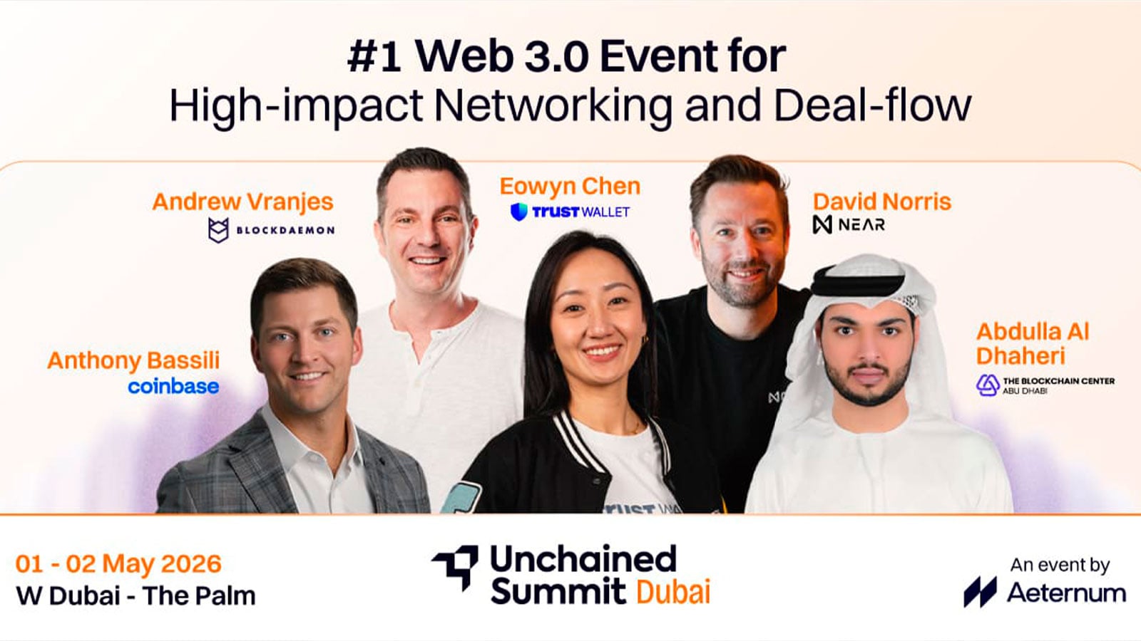 Unchained Summit Announces Dubai Edition Scheduled for 1st & 2nd May 2026