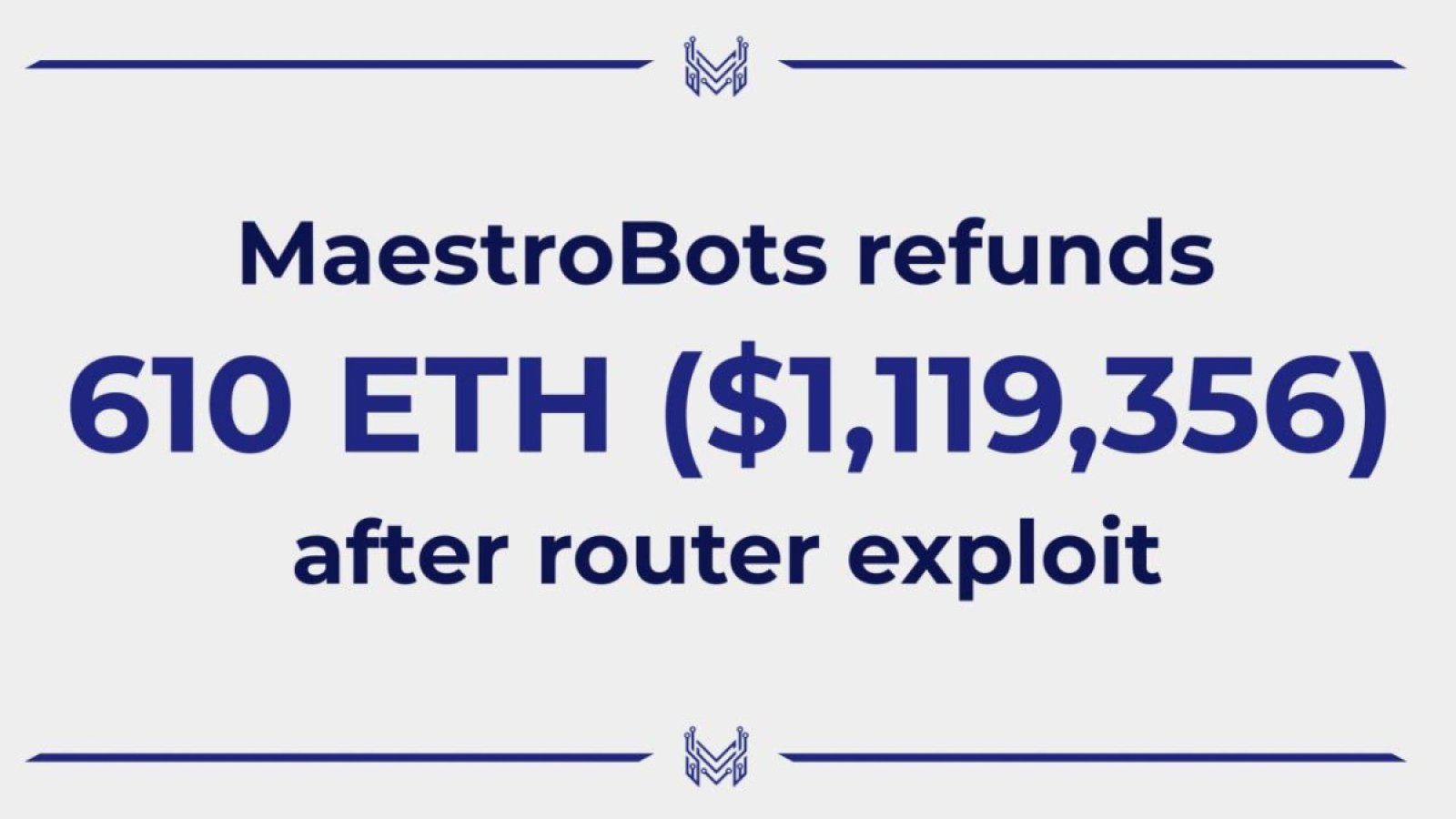 Maestro Trading Bot Refunds 610 ETH to Users Following Router Exploit