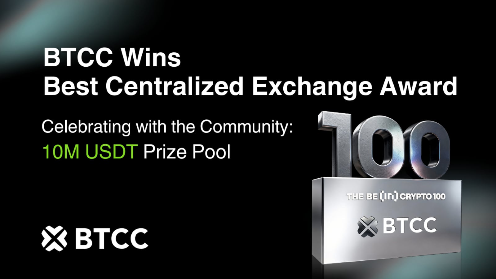 BTCC Exchange Wins Best Centralized Exchange (Community Choice) at BeInCrypto 100 Awards 2025