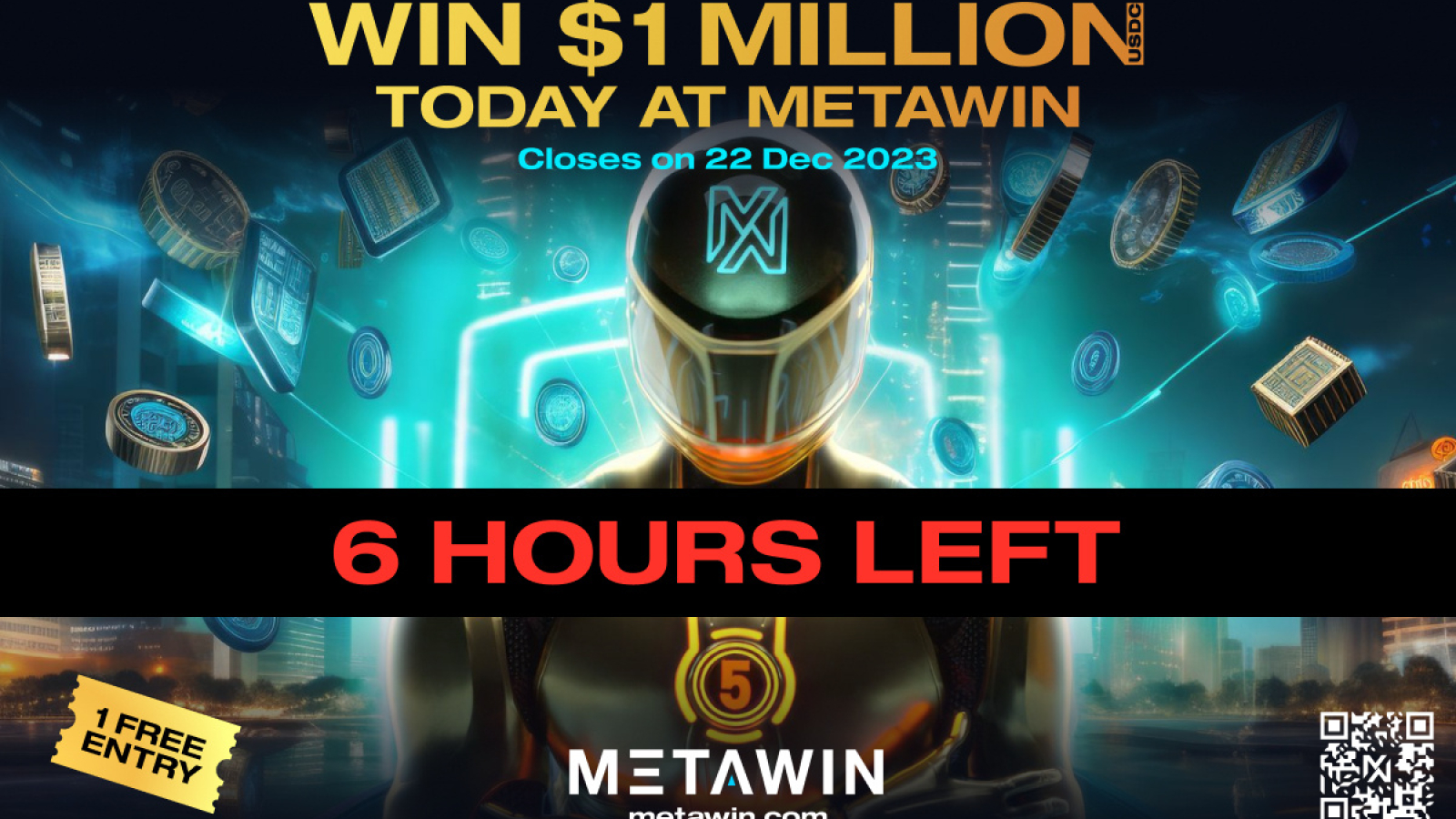 Clock Ticking: 6 Hours Left in MetaWin's Thrilling $1 Million USDC Prize Race