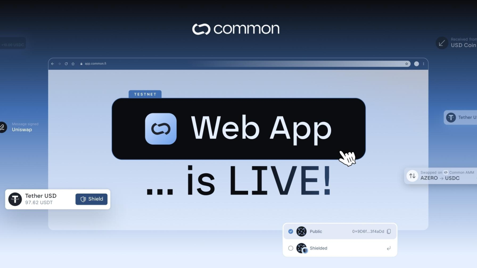 Common Launches First Privacy Web App with Subsecond Proving Times for Arbitrum and Aleph Zero EVM
