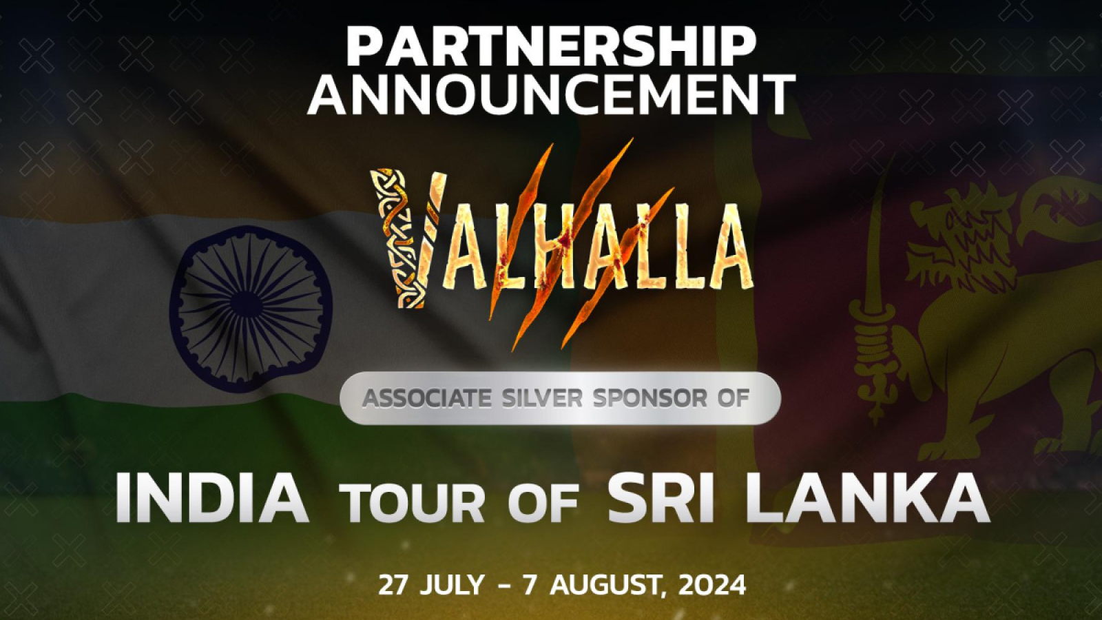 Floki’s Valhalla Joins as Associate Sponsors for India’s Tour of Sri Lanka