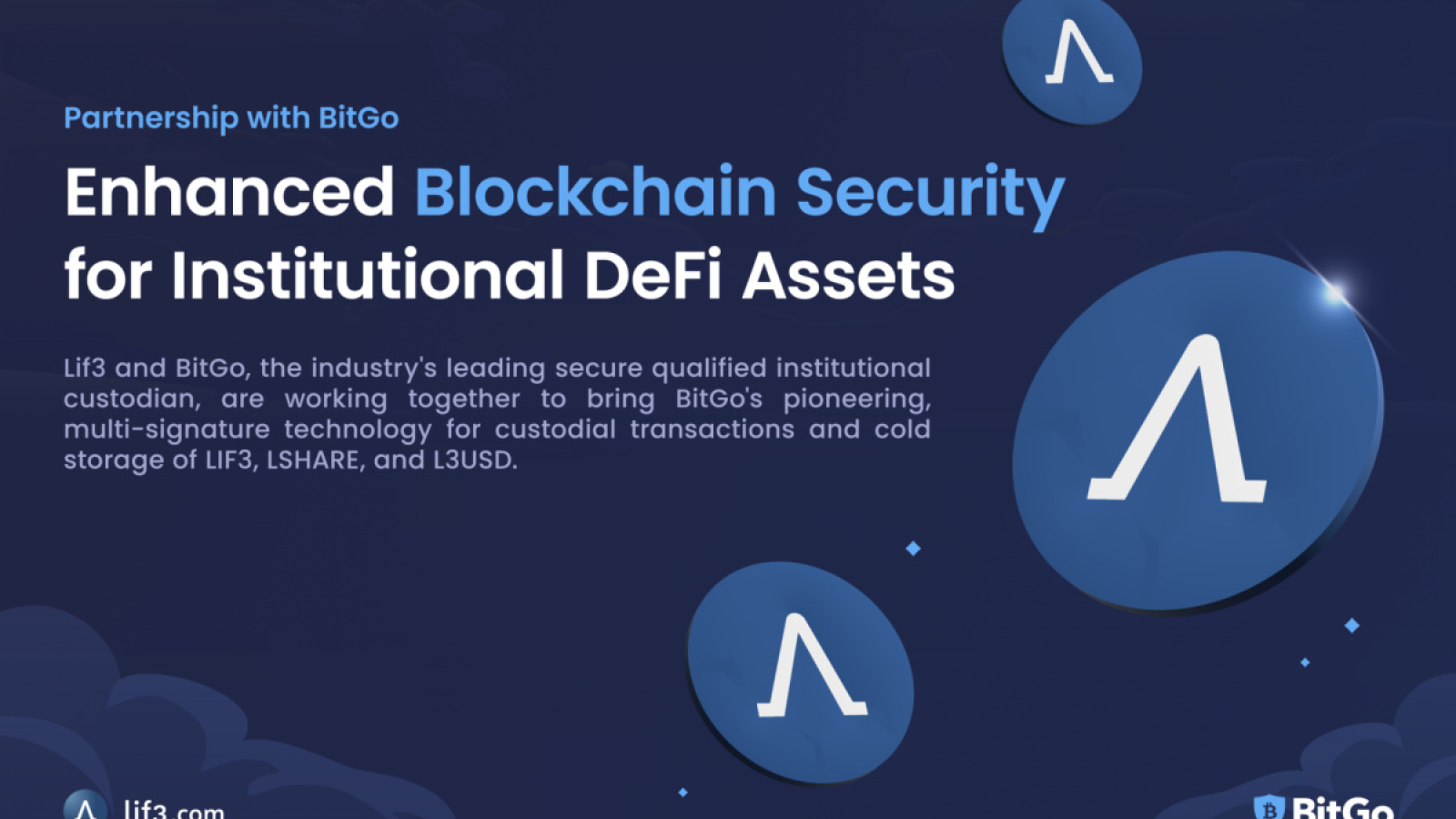 Lif3 Partners with BitGo to Enhance Blockchain Security for Institutional DeFi Assets