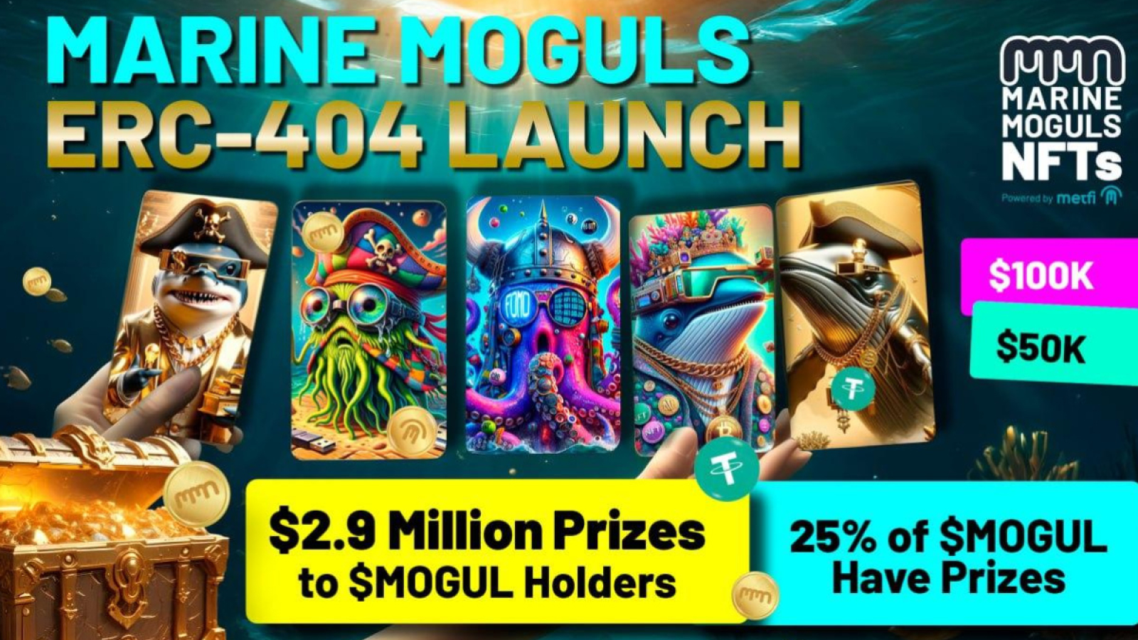 Marine Moguls ERC-404 Launch with $2.9 Million in Prizes for Token Holders