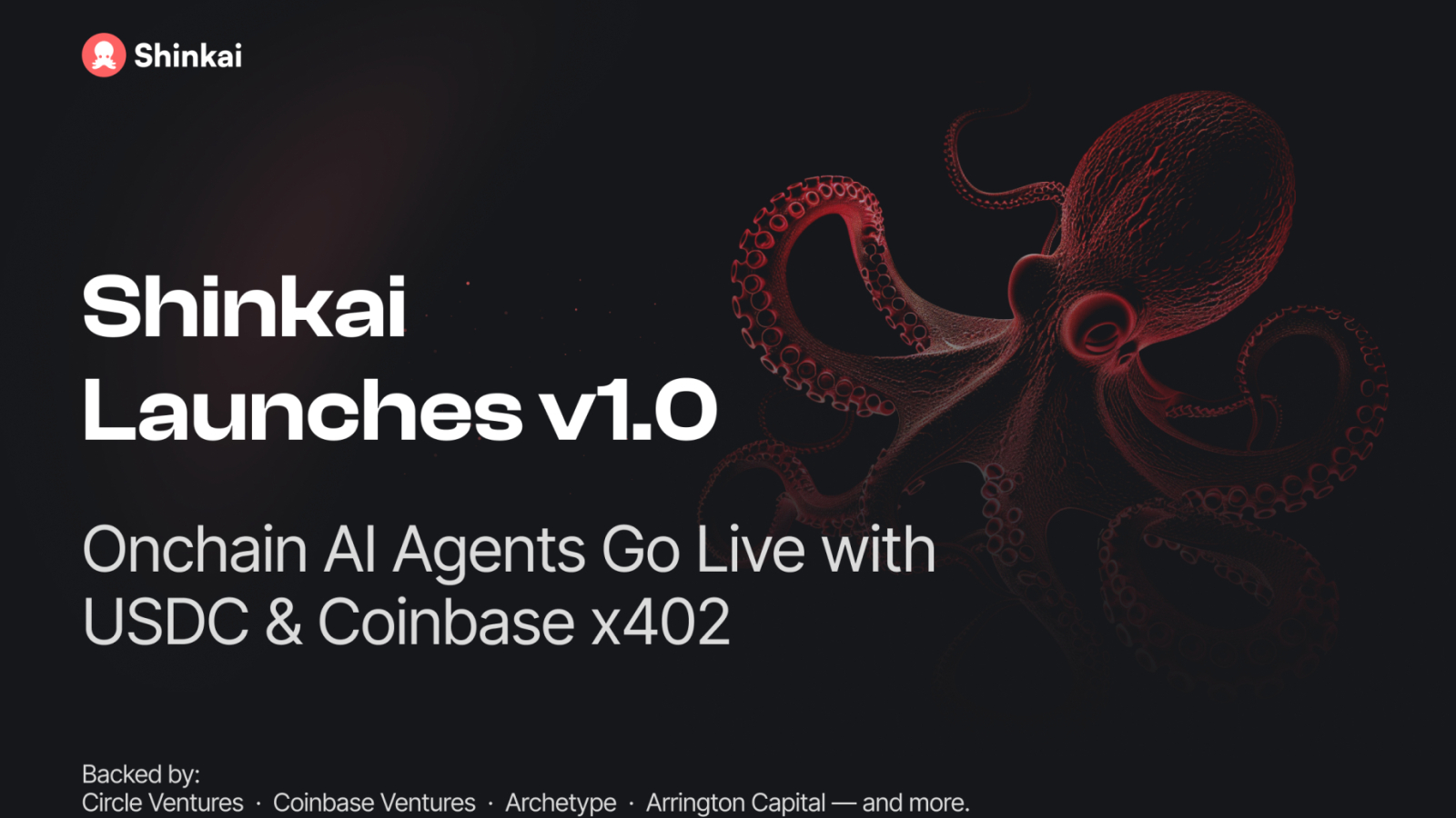 Shinkai Launches v1.0: Onchain AI Agents Go Live with USDC & Coinbase x402