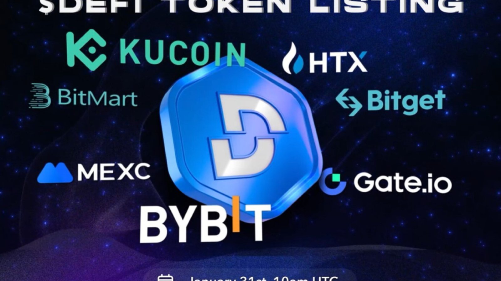 $DEFI Token Hits 7 Major Exchanges: A Milestone Achievement
