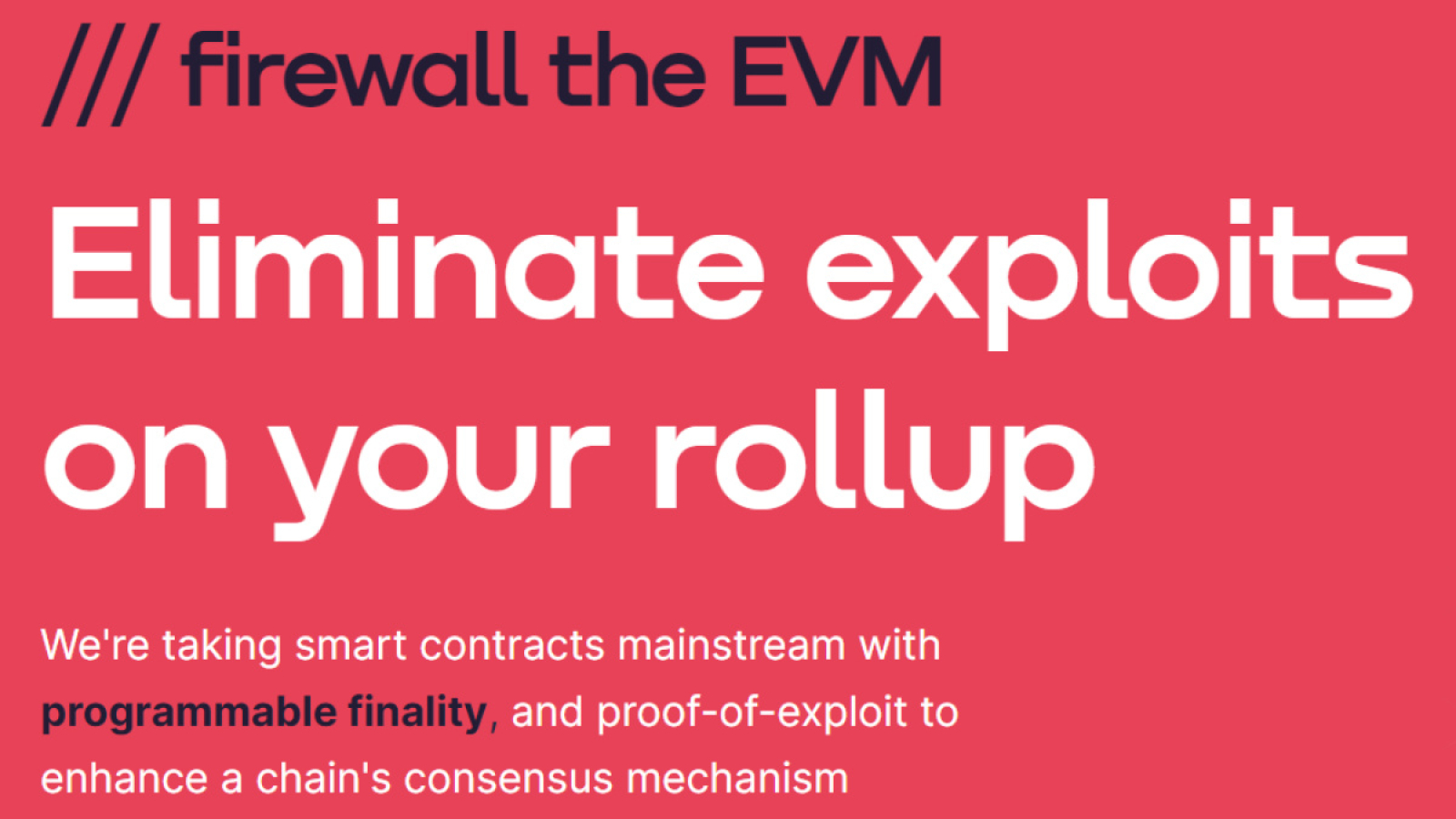 Firewall Raises $3.7M to Take Smart Contracts Mainstream with Programmable Finality