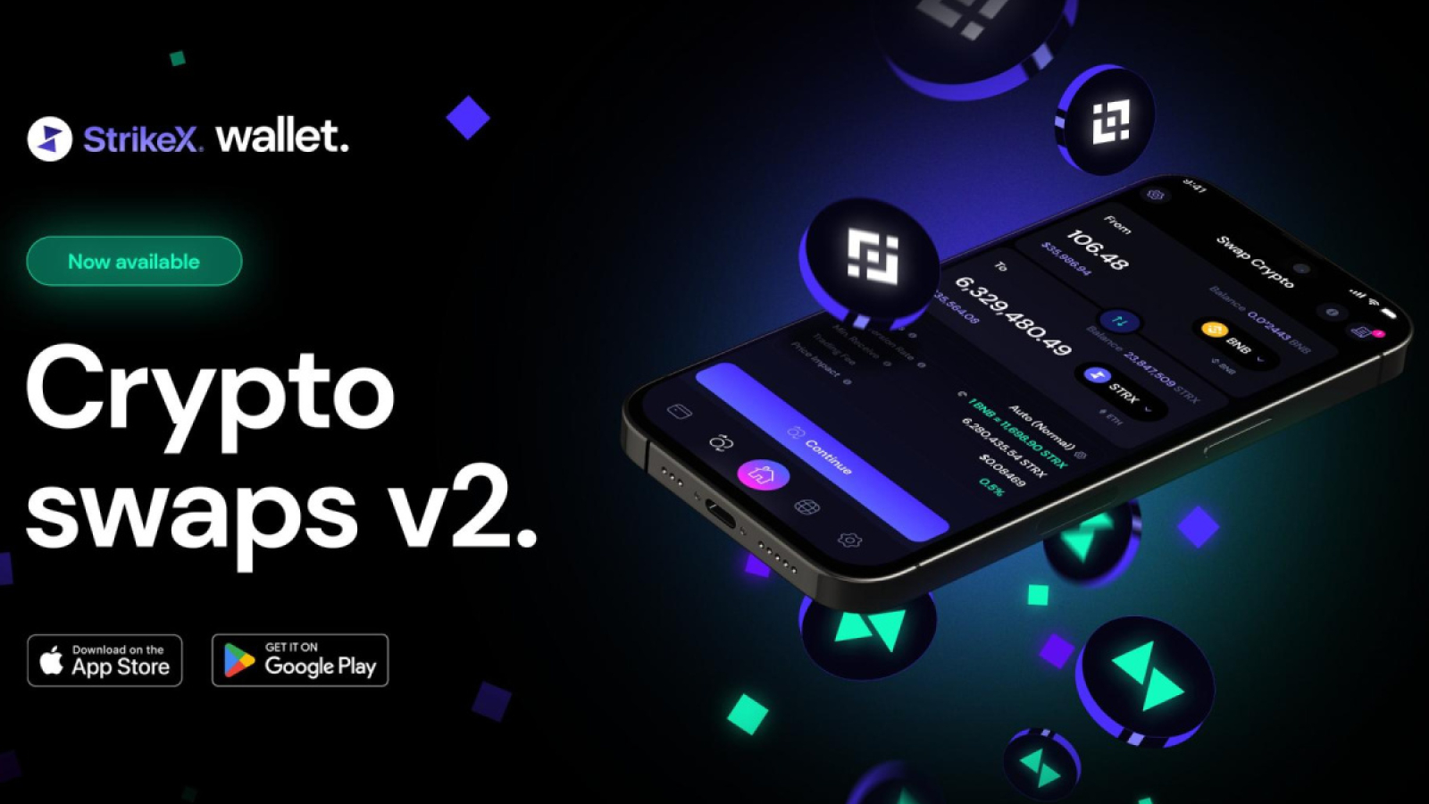 The Evolution Begins: StrikeX Launches Ultimate Crypto-Crypto Swaps Experience with Swaps V2 Wallet Update