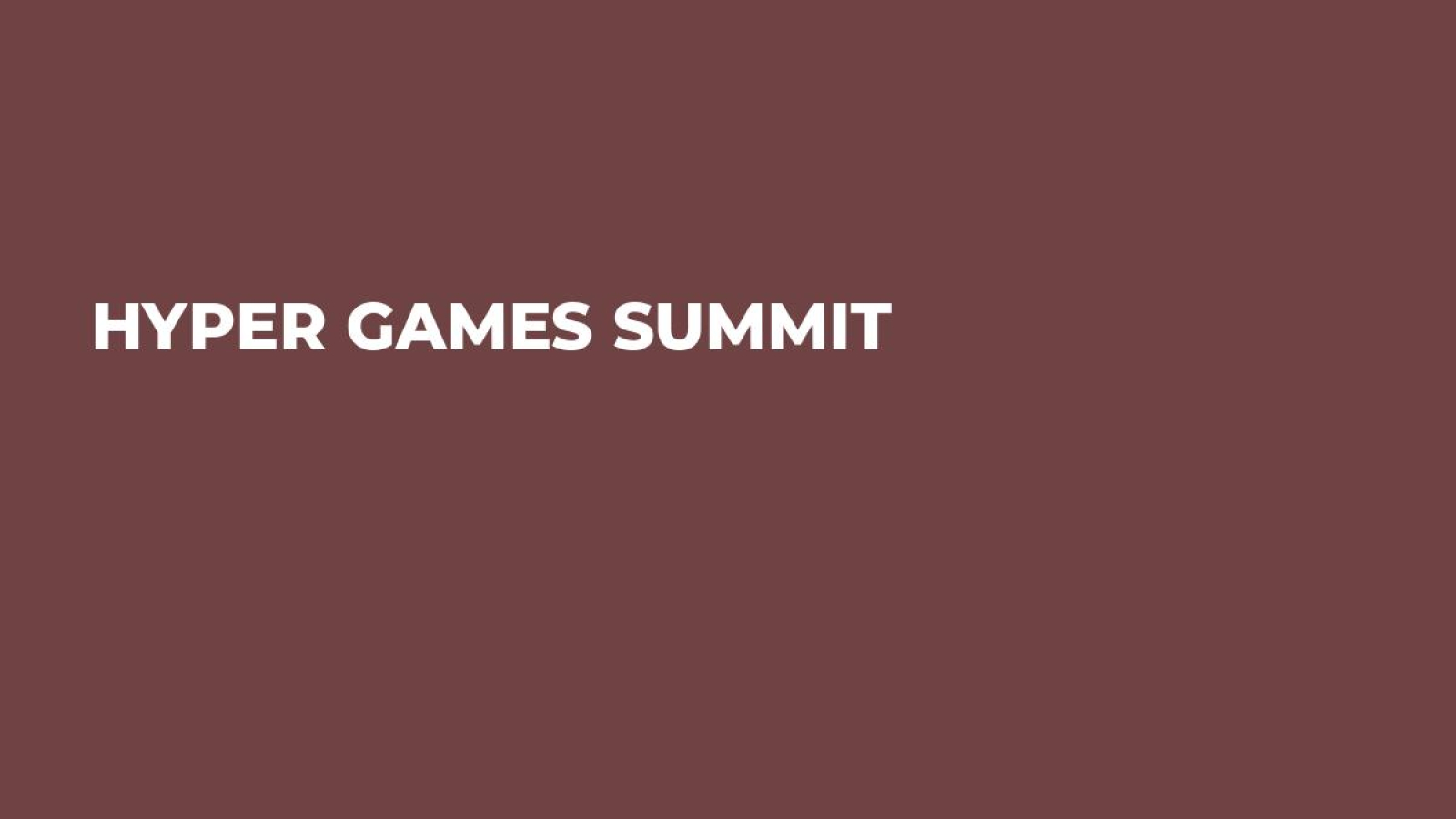 Hyper Games Summit