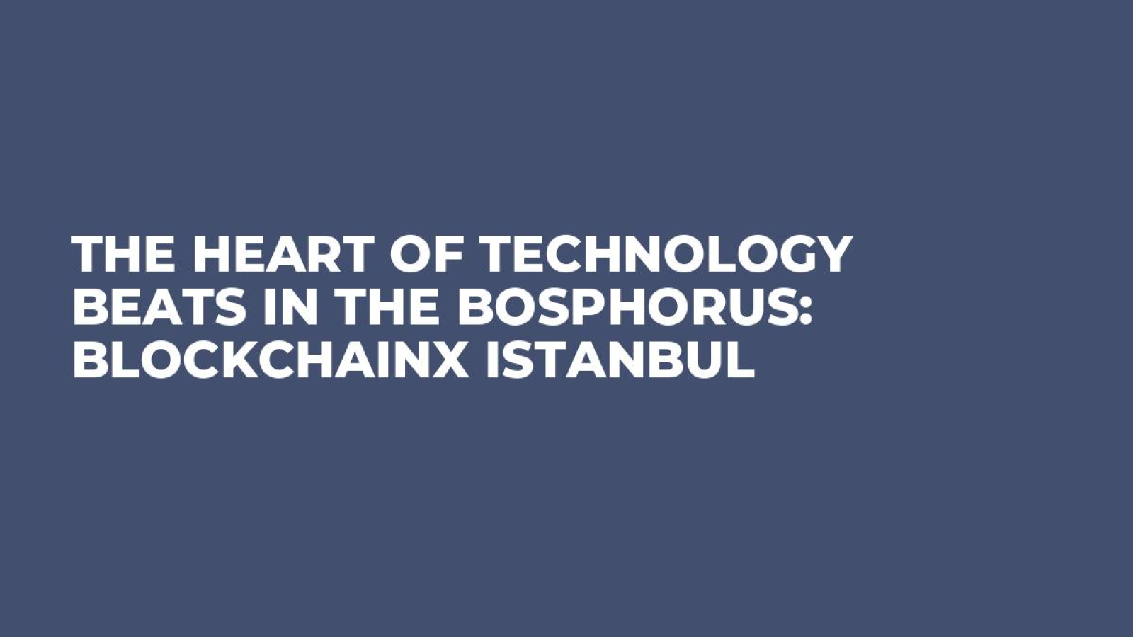 The Heart of Technology Beats in the Bosphorus: BlockchainX Istanbul
