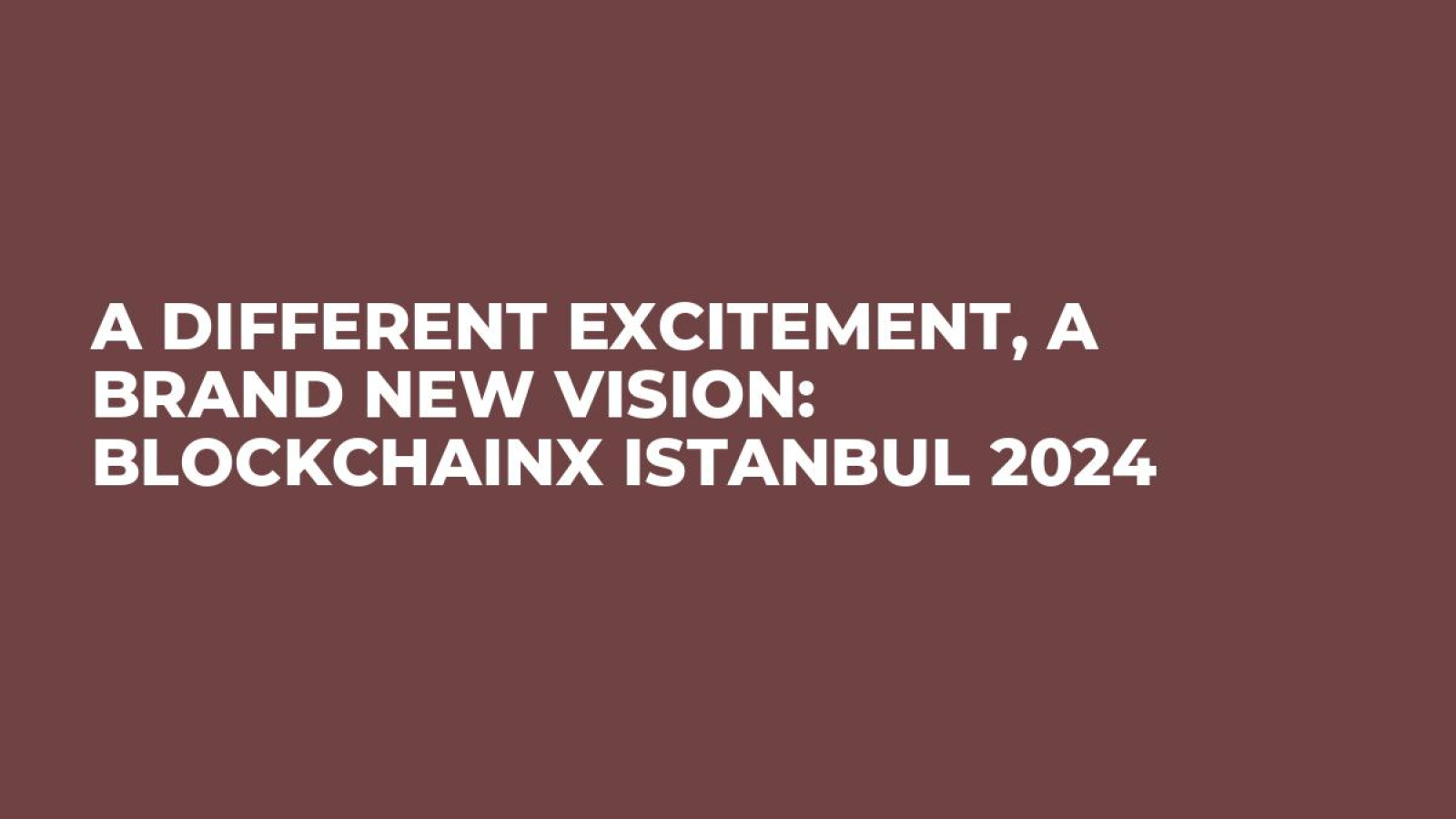 A Different Excitement, a Brand New Vision: BlockchainX Istanbul 2024