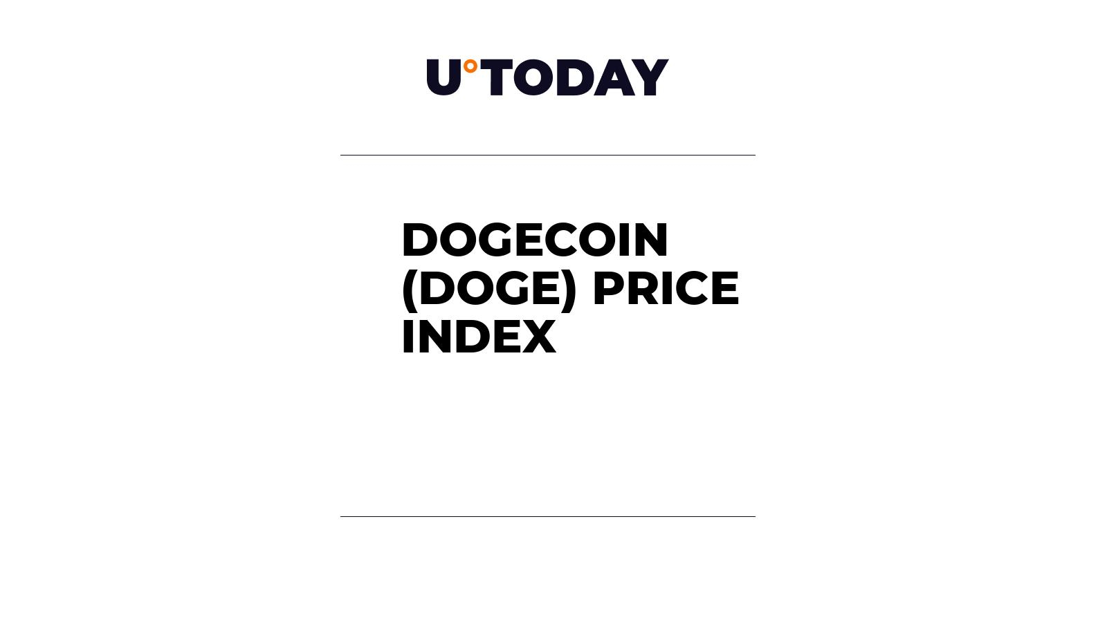 Dogecoin DOGE Price Index DOGEUSD Price Index U Today Dogecoin doge price index dogeusd price index u today