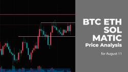 BTC, ETH, SOL and MATIC Price Analysis for August 11