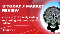 Cardano (ADA) Rally Fading as Trading Volume Loses $70 Million: Crypto Market Review, Jan. 5