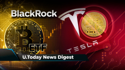BTC Might Touch $56,000 on BlackRock ETF Trigger, Tesla Puts Crypto Operations on Hold, Per Quarterly Report; Vitalik Buterin Confirms Plans for AI: Crypto News Digest by U.Today