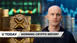 Morning Crypto Report: XRP to Rocket 81% in November? Coinbase CEO Teases 'Big Month,' Bitcoin Is Bearish at $110,000, Warns Top Trader